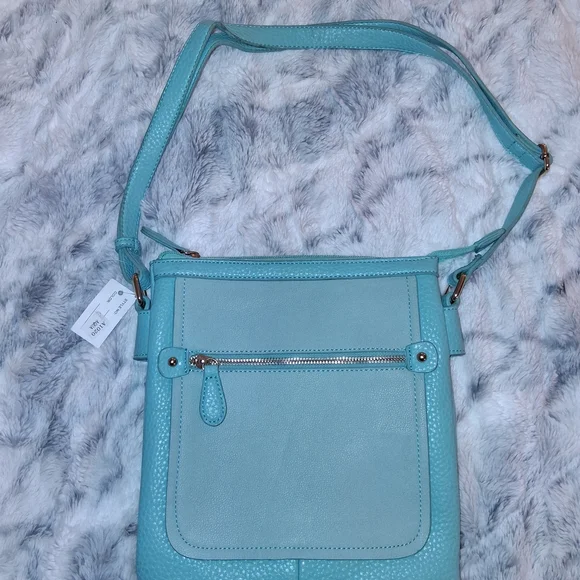 Elegant Teal Crossbody Bag with Structured Design - Picture 1 of 11